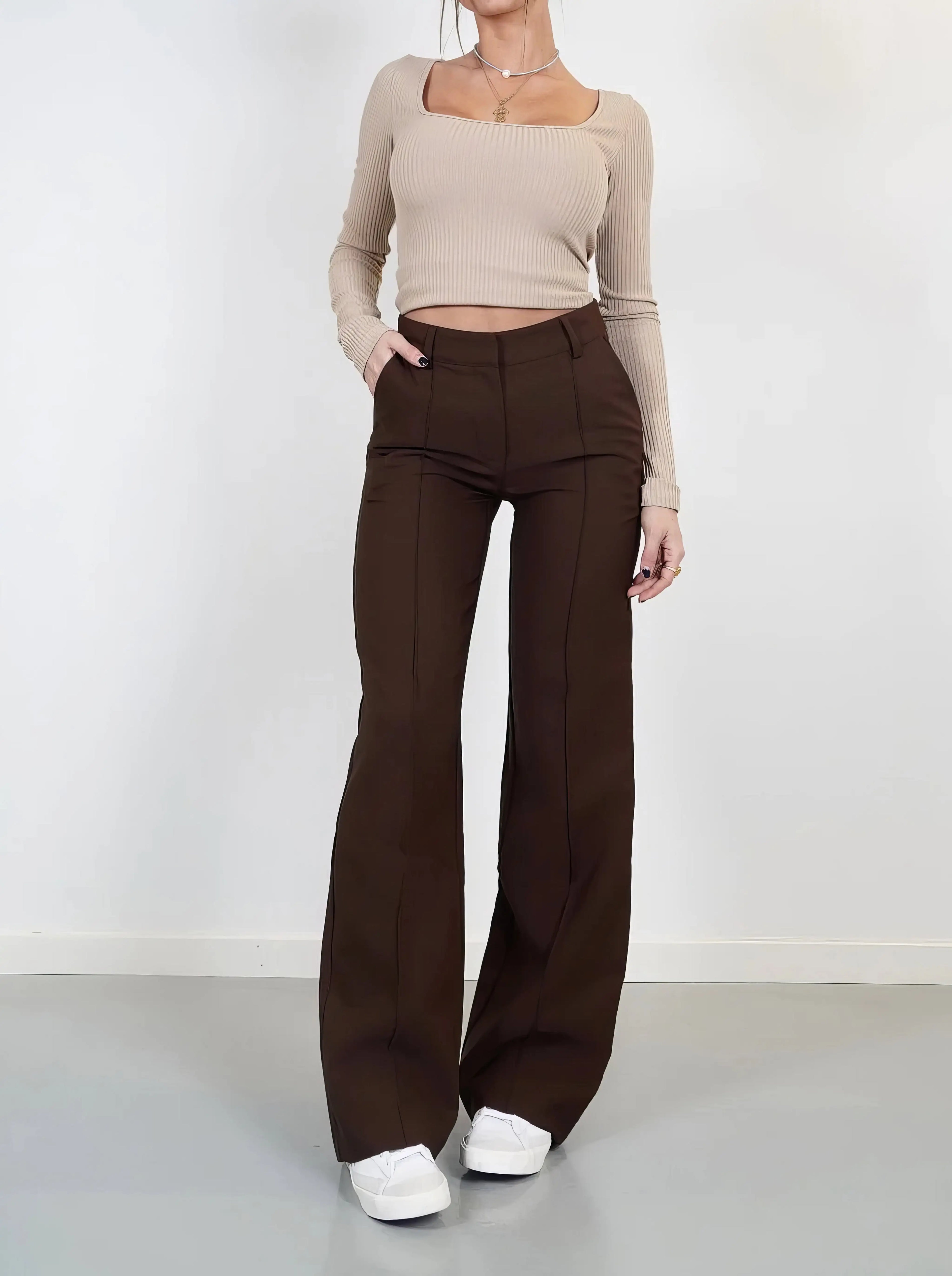 Wide Leg Broek