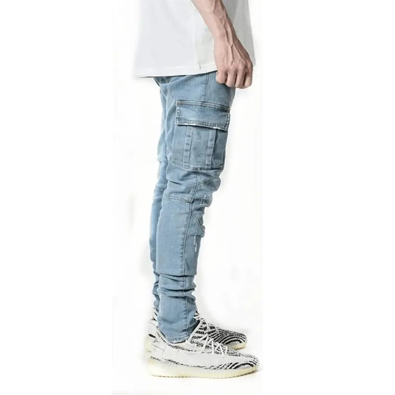 Denim-Cargohose