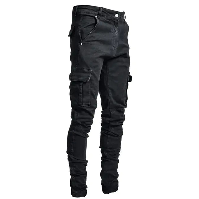 Denim-Cargohose
