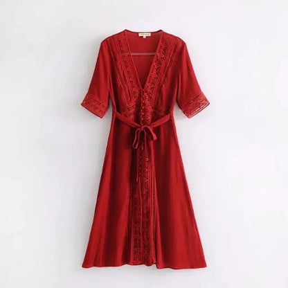 Mabelle V-Neck Beach Dress