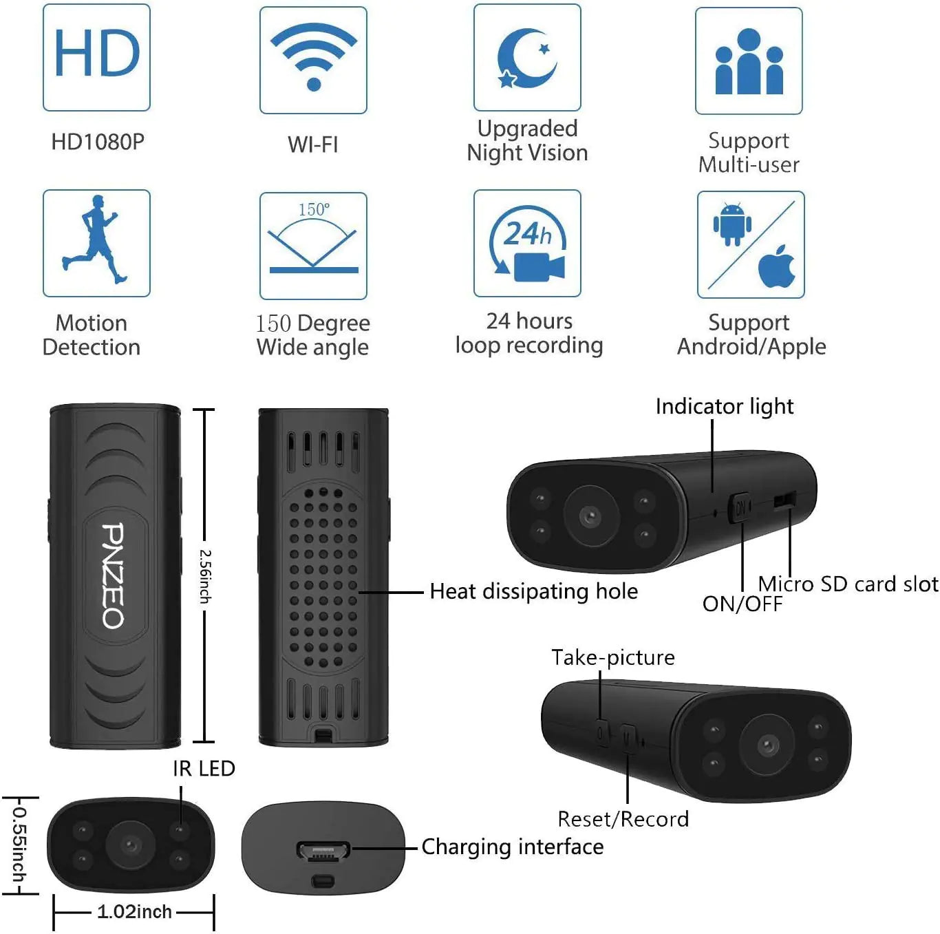 Compact Wifi 1080P HD Camera