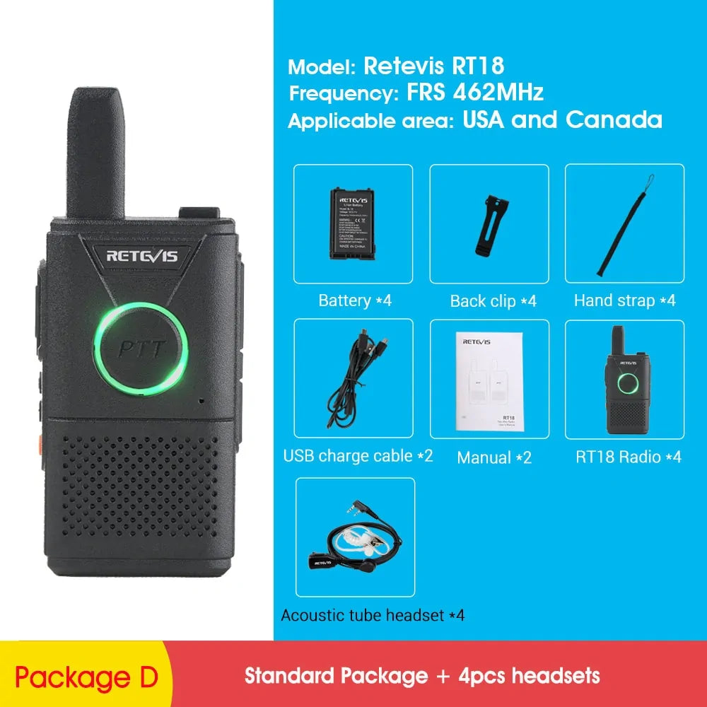 Walkie Talkie 4 Set