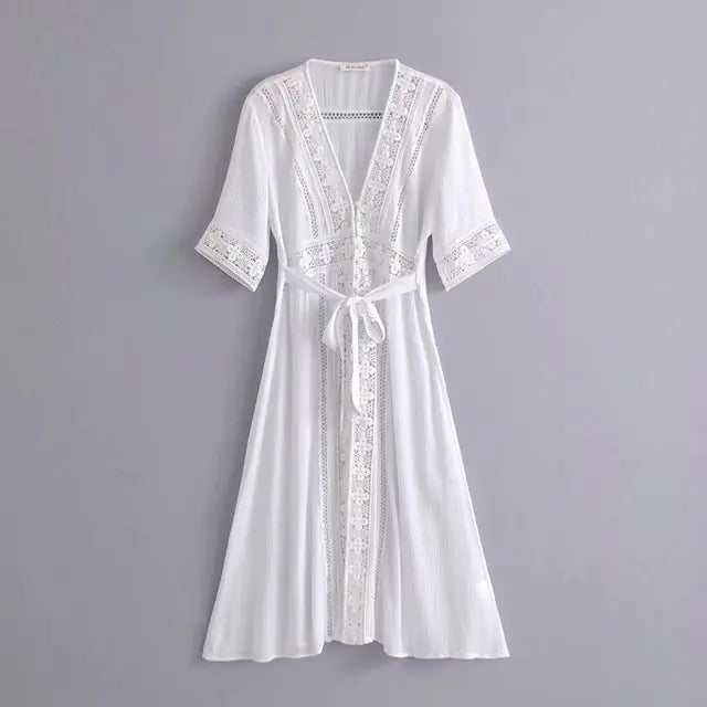 Mabelle V-Neck Beach Dress